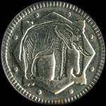 Jeton anonyme de 75 centimes avec un Elphant - avers