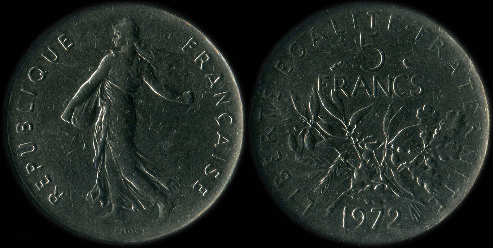 Pice de 5 francs 1972 Semeuse cupro-nickel