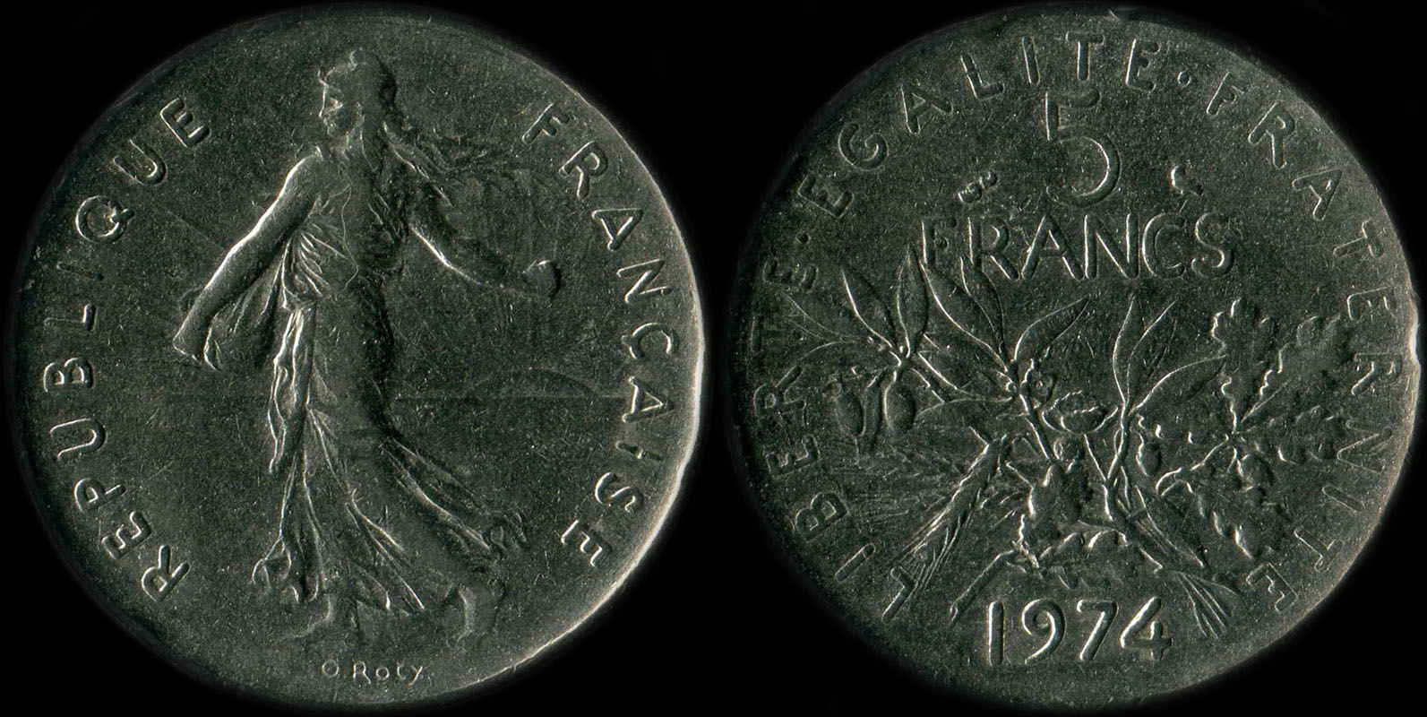 Pice de 5 francs 1974 Semeuse cupro-nickel