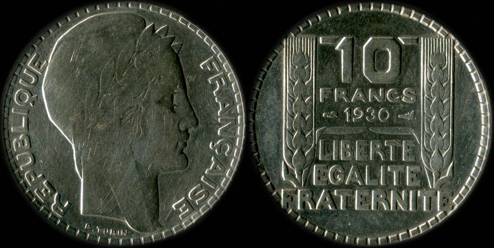 Pice de 10 francs Turin argent 1930