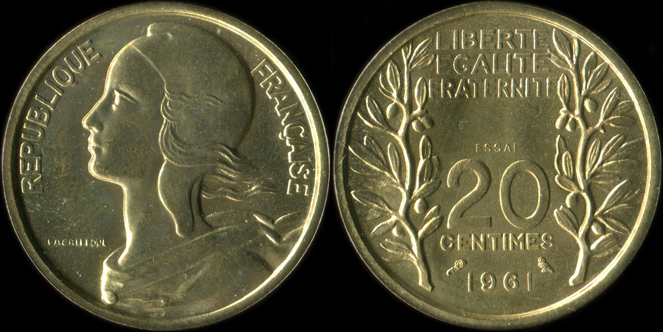 Pice de 20 centimes 1961 - Concours de Lagriffoul