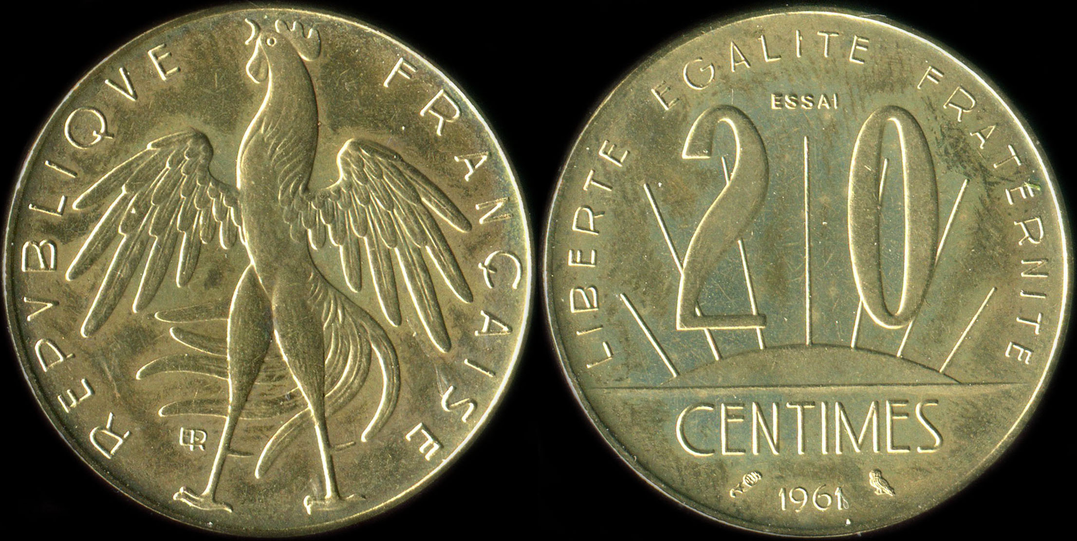 Pice de 20 centimes 1961 - Concours de Rousseau