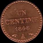 Pice de 1 centime Dupr - 2me Rpublique 1848A