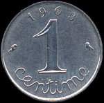 Pice de 1 centime Epi 1963