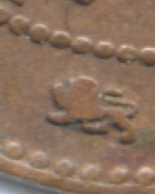 2 centimes Napolon III tte nue 1854D avec grand diffrent du Directeur