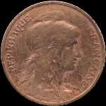 Avers pice 5 centimes Dupuis 1917