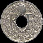 Avers pice 5 centimes Lindauer grand module 1917