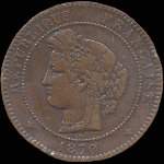 Pice de 10 centimes 1870A Crs - Rpublique franaise - Gouvernement de Dfense nationale - avers