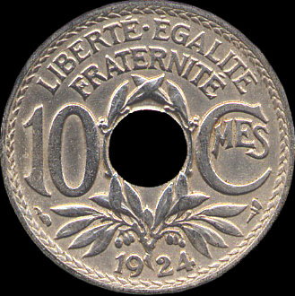 10 centimes 1924 type normal