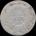 Pice de 50 centimes Crs gouvernement de Dfense nationale - 1871A - revers