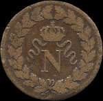 Pice de 1 dcime 1er Empire et Cent-Jours - Napolon 1er - 1814BB - avers