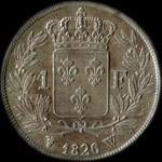 Pice de 1 franc Charles X Roi de France - 1826W - revers