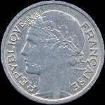Pice de 1 franc Morlon Rpublique franaise - Libert Egalit Fraternit - 1958B - revers