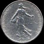 Pice de 1 franc Semeuse - Rpublique franaise - Libert Egalit Fraternit - 1962 - avers