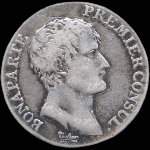 Pice de 1 franc Bonaparte Premier Consul - Rpublique franaise - 1812A - avers