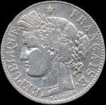 Pice de 2 francs Crs 1887A - Rpublique franaise - avers