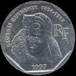 Pice de 2 francs Georges Guynemer 1894-1917 1997 - Rpublique franaise - avers