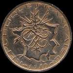 Pice de 10 francs Mathieu 1980 - avers
