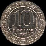 Pice de 10 francs Hughes Capet 987-1987 - revers