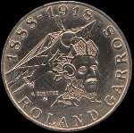 Pice de 10 francs Roland Garros 1888-1918 1988 - avers