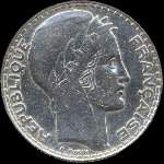 Pice de 20 francs Turin argent 1933 - avers
