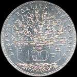 Pice de 100 francs Panthon 1982 - revers