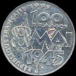 Pice de 100 francs Armistice 1945 - 1995 - revers