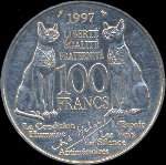 Pice de 100 francs Andr Malraux 1997 - revers
