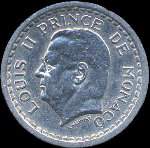 1 franc frappe en 1943 sous Louis II Prince de Monaco - avers