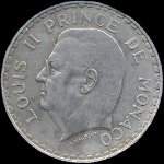 5 francs frappe en 1945 sous Louis II Prince de Monaco - avers