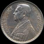 20 francs frappe en 1945 et 1947 sous Louis II Prince de Monaco - avers