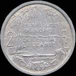 Polynsie - pice de 2 francs 1949 Etablissements franais de l'Ocanie - revers
