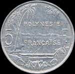 Polynsie - pice de 5 francs 1996 Polynsie franaise I.E.O.M. - revers