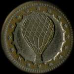 Jeton anonyme de 30 centimes avec une montgolfre - avers