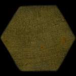 Jeton anonyme de 25 centimes en laiton hexagonal 22 mm de Mutschler  Strasbourg - avers