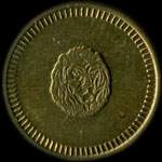 Jeton anonyme de 20 centimes avec une tte de tigre de la Taverne du Tigre  Strasbourg - avers