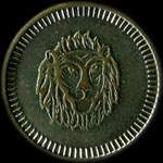 Jeton anonyme de 30 centimes avec une tte de tigre de la Taverne du Tigre  Strasbourg - avers