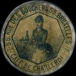 Timbre-monnaie Caf de Charleroi - 5 centimes - avers