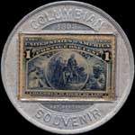 Timbre-monnaie Columbian Exposition 1892 - 1 cent - revers
