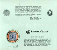 Timbre-monnaie Western Electric 1969 - srie 202 - intrieur