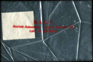 Timbre-monnaie S. A. L. T. (Societ Autostrada Ligure Toscana) - 100 lire dans sachet plastique transparent avec inscriptions en rouge - Italie - face