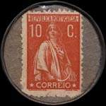 Timbre-monnaie 10 centavos Pinto da Fonseca & Irmao mis  Porto au Portugal - revers