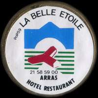 Monnaie publicitaire La Belle Etoile - 21.58.59.00 - Arras - Htel Restaurant - sur 10 francs Mathieu