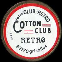 Monnaie publicitaire Votre club rtro - Cotton Club Rtro - 82170 Grisolles - sur 10 francs Mathieu
