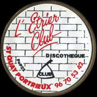 Monnaie publicitaire L'Etrier Club - Discothque - Club - Saint-Quay-Portrieux - 96 70 73 42 - sur 10 francs Mathieu