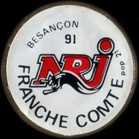 Monnaie publicitaire NRJ Franche-Comt - Besanon 91 - sur 10 francs Mathieu