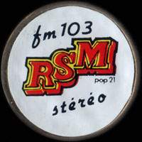 Monnaie publicitaire FM 103 RSM stro - sur 10 francs Mathieu