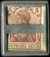 Timbre-monnaie Kaufhaus S. Blumenthal & Co  Wiesbaden avec fond vert - Allemagne - briefmarkenkapselgeld - revers