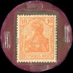 Timbre-monnaie Jeton de jeu de 10 pfennig - cot timbre - Allemagne - briefmarkenkapselgeld