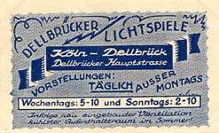 Timbre-monnaie Lichtspiele - Kln - Allemagne - Briefmarkengeld